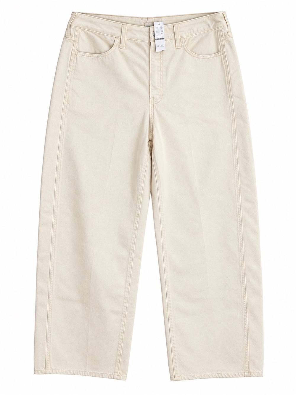 J.Crew Women’s High Rise Wide Leg Cropped Jeans Size 32 Ecru Cream NWT